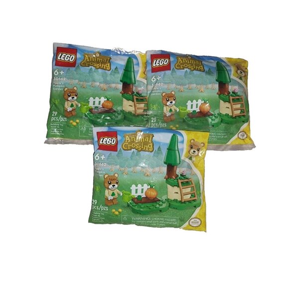 Three LEGO Animal Crossing Maple's Pumpkin Garden Polybags-30662-New - Picture 1 of 3